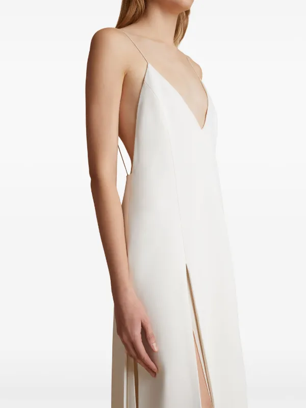 KHAITE Nonya open-back Maxi Dress | White | FARFETCH KHAITE Nonya open-back Maxi Dress | White | FARFETCH
