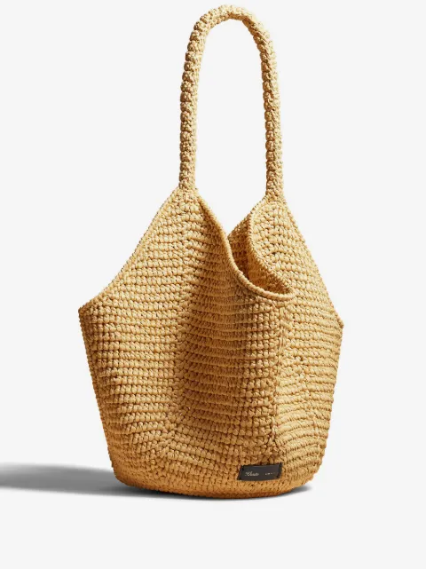 KHAITE medium Lotus raffia tote bag