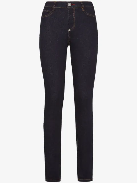Philipp Plein logo-plaque stretch-cotton skinny jeans