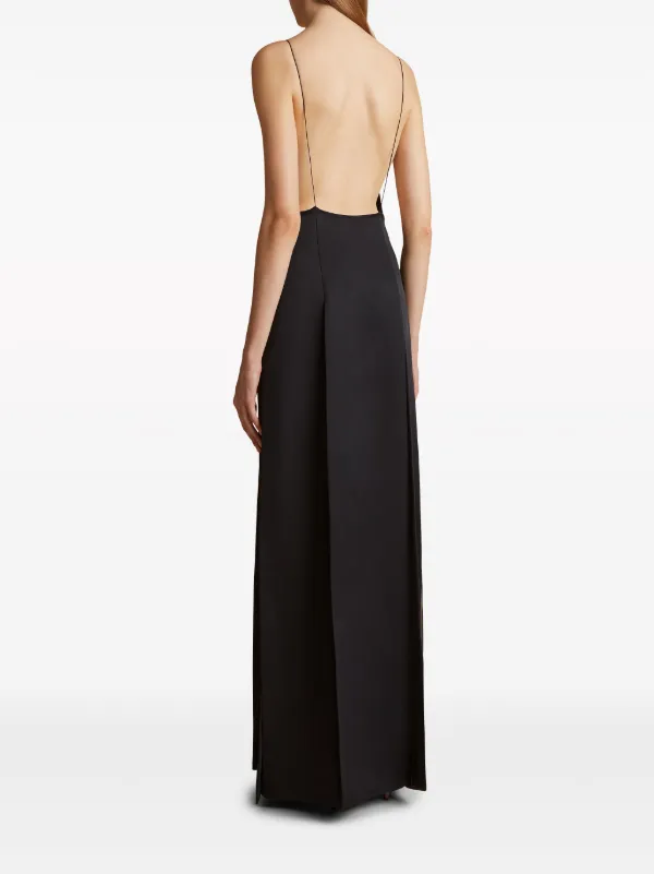 KHAITE The Nonya Sleeveless Maxi Dress | Black | FARFETCH