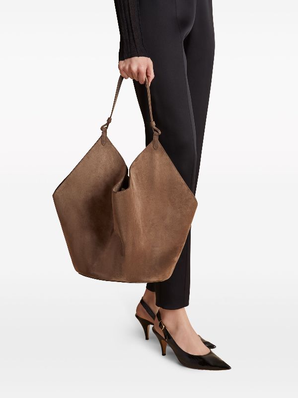 KHAITE Medium Lotus Suede Tote Bag - Farfetch