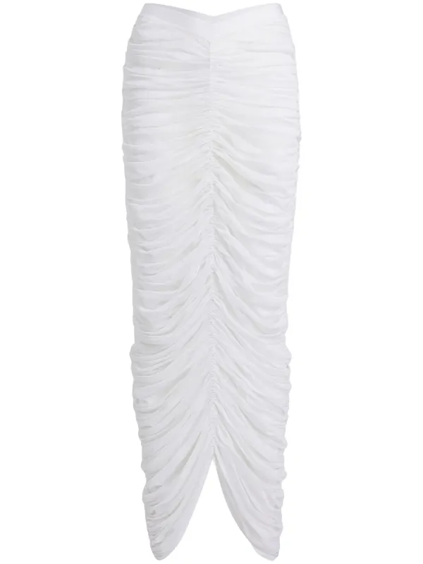 White skirt ruched cheap