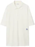 Burberry Equestrian Knight-embroidered cotton polo shirt - White