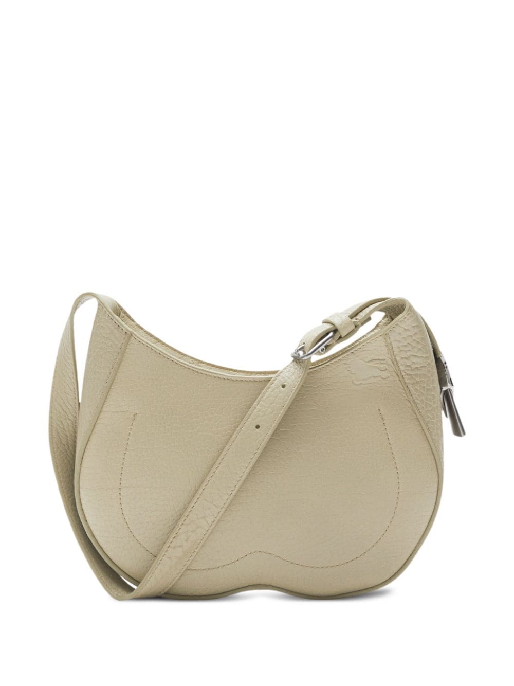 Shop Burberry Chess Leather Shoulder Bag In Neutrals