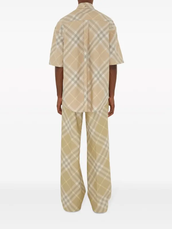 Burberry Checkered short-sleeved button-down Shirt