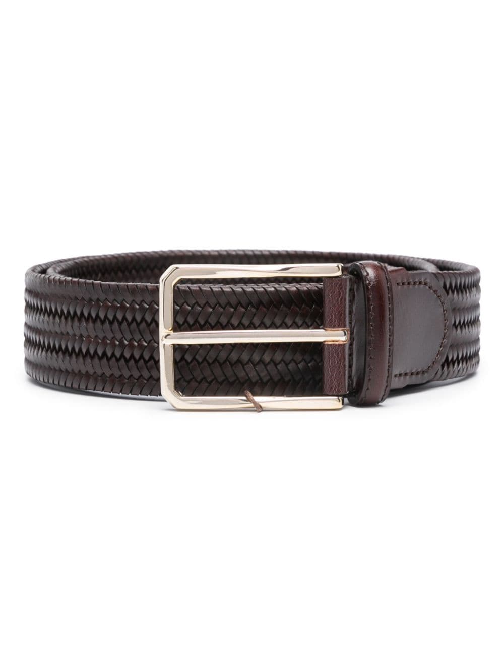Canali Braided Leather Belt - Farfetch