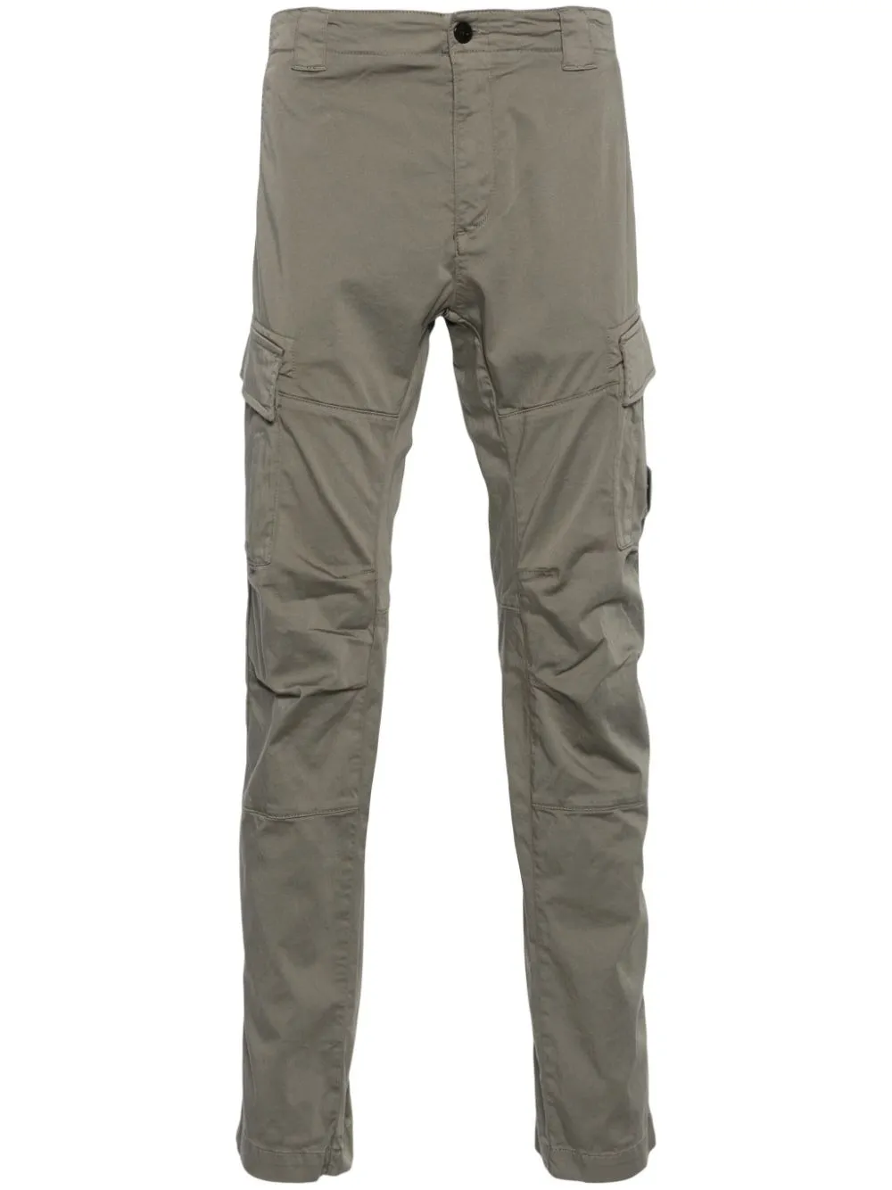 C.p. Company Lens-detail Cotton Cargo Trousers In Green