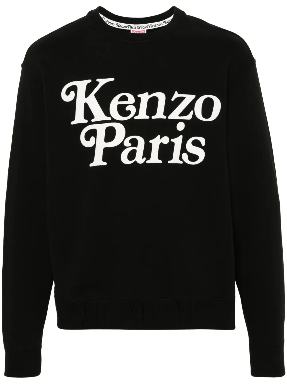 Kenzo Verdy Logo Cotton Graphic Sweatshirt In 99j Nero