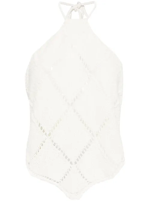 Haut orné de plumes à motif losanges - TWINSET - Modalova
