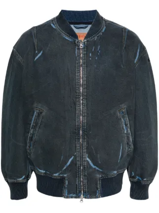 Diesel メンズ ジャケット D-GLORY デニム ジップ レーサー