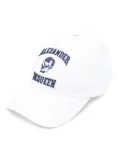 Alexander McQueen embroidered-motif cotton cap - White