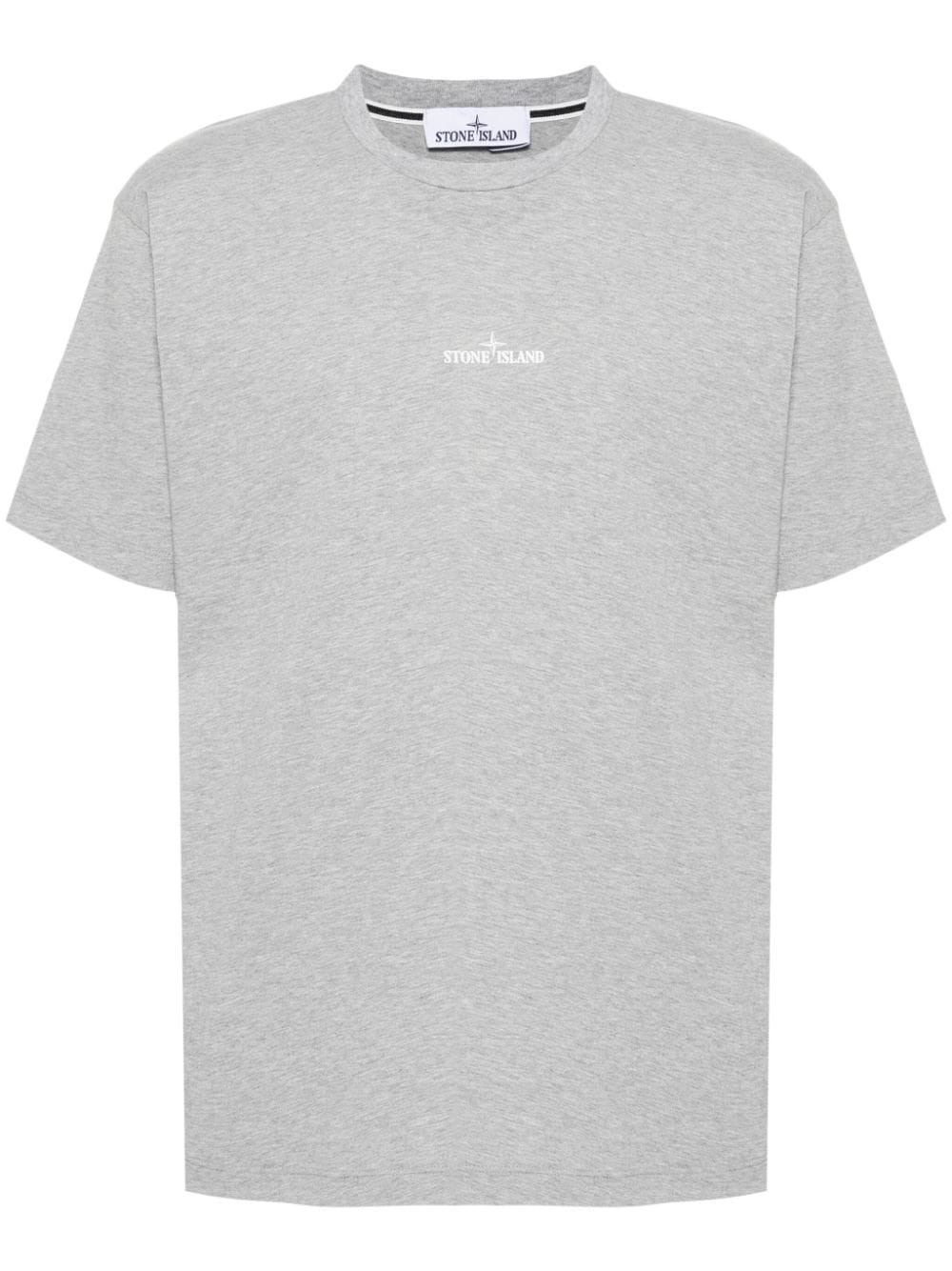 Stone Island Logo-print Cotton T-shirt In Grey