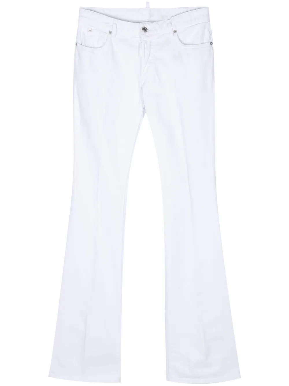 Dsquared2 Mid-rise Flared Jeans In White