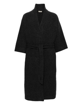 Ganni fenn coat black sale