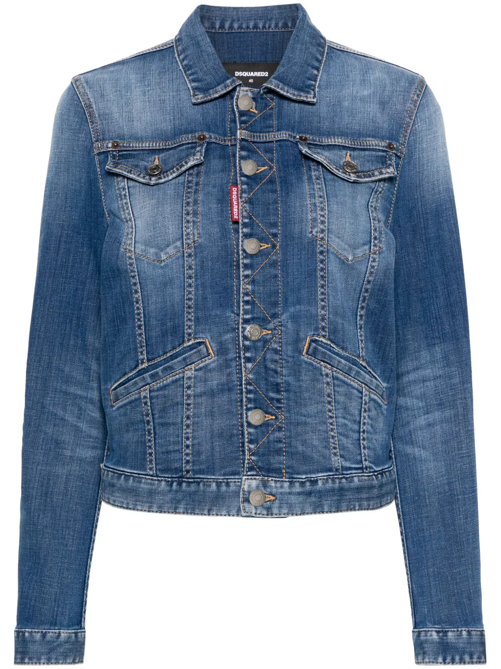 Dsquared2 Denim jack Blauw