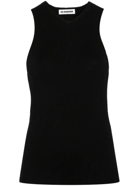 Jil Sander V-neck wool tank top