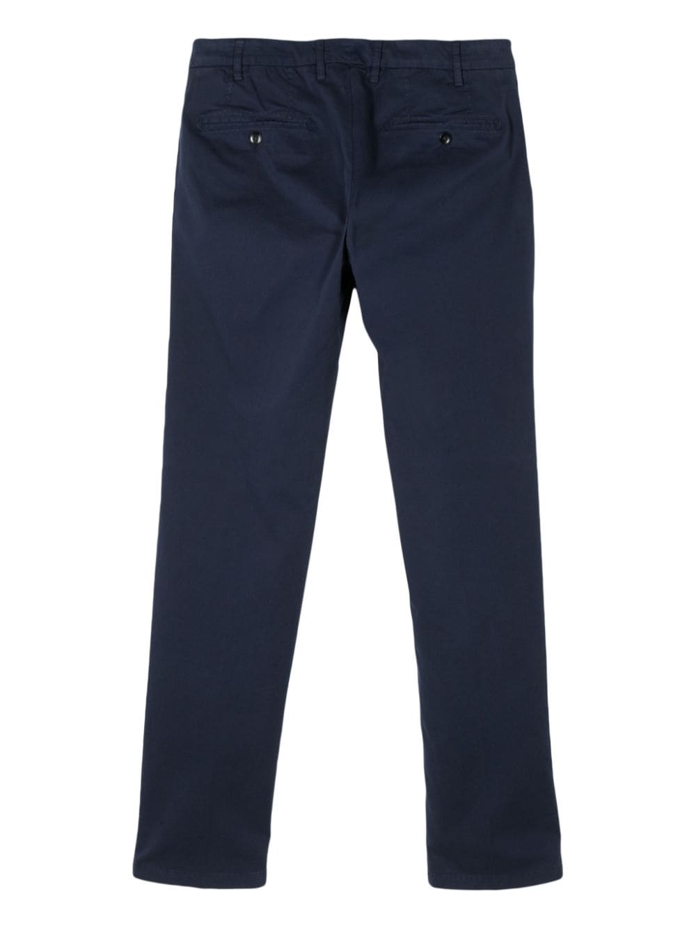 Shop Canali Twill-weave Chino Trousers In 蓝色