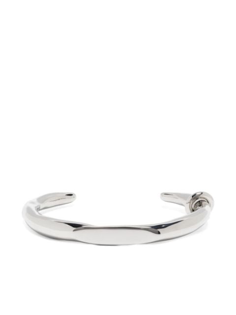 Jil Sander logo-engraved cuff bracelet