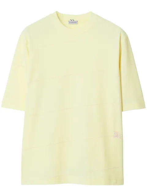 Burberry logo-embroidered cotton T-shirt