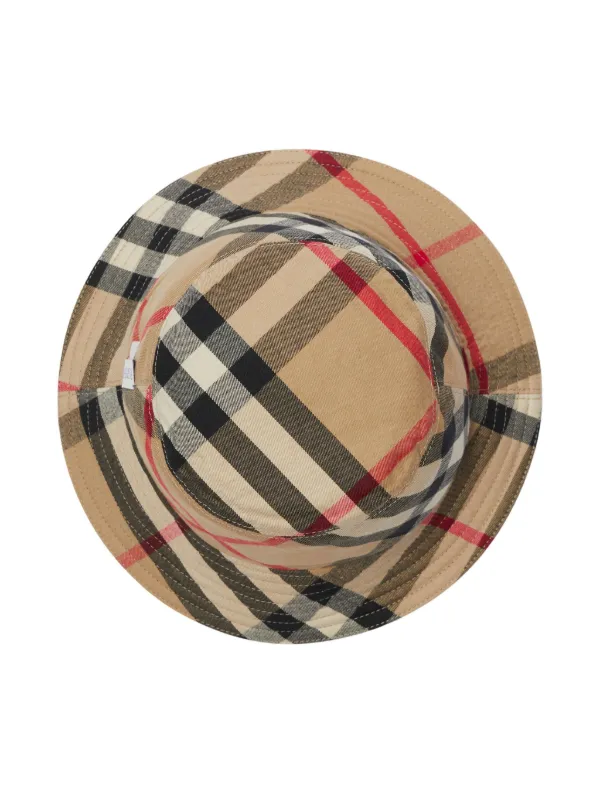 Burberry チェック リバーシブル バケットハット | ブラック