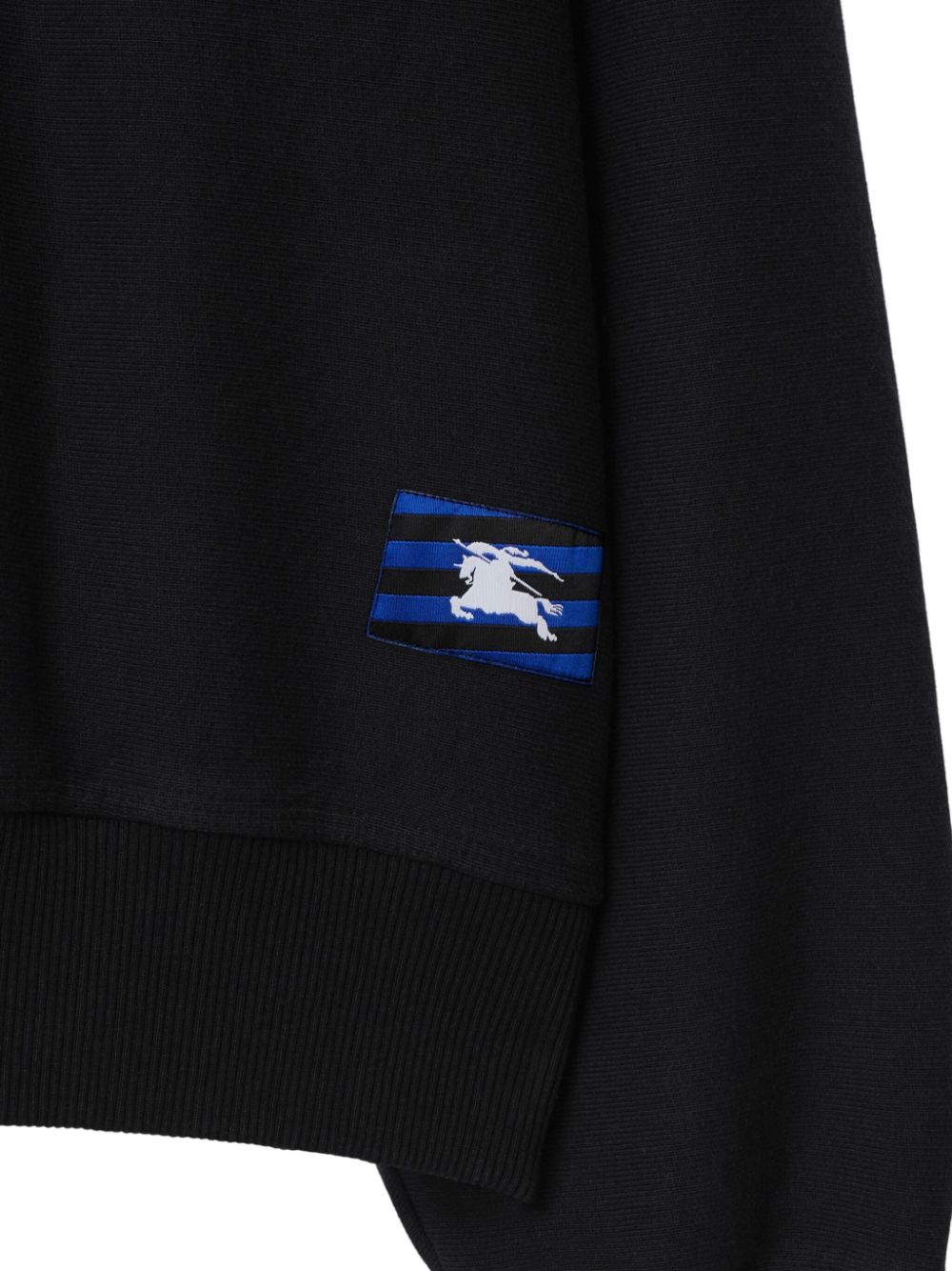 Shop Burberry Ekd-patch Cotton Sweatshirt In Black