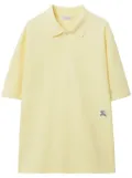 Burberry Equestrian Knight-embroidered cotton polo shirt - Yellow