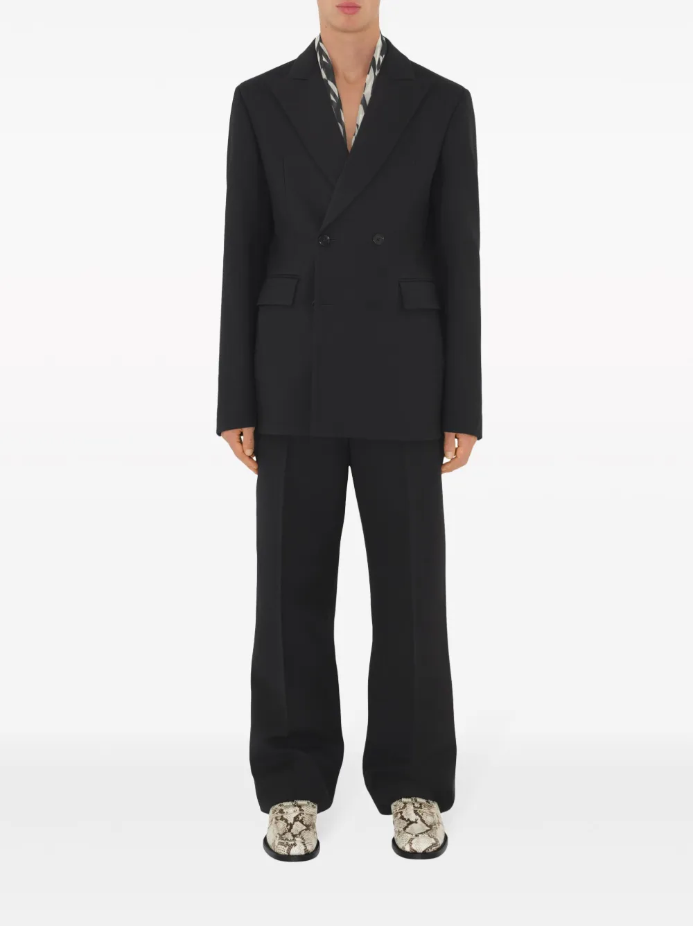 Burberry Sjaal met pied-de-poule print Zwart