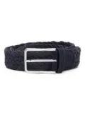 Canali braided suede belt - Blue