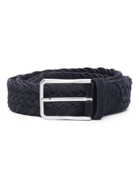 Canali braided suede belt