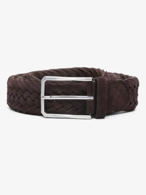 Canali braided suede belt