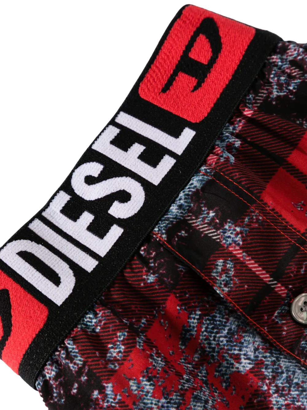 Diesel Boxershorts met logoband Rood