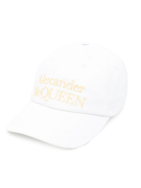 Alexander McQueen embroidered-logo cotton cap Men