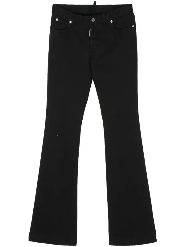 【関税込 日本発送】DSQUARED2 ミッドライズ フレアジーンズ DSQUARED2 ミッドライズ フレアジーンズ | ブラック | FARFETCH JP