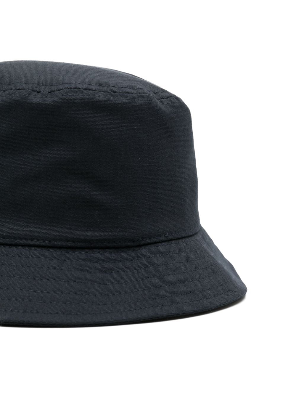 Stone Island Junior logo-patch cotton bucket hat - Blauw