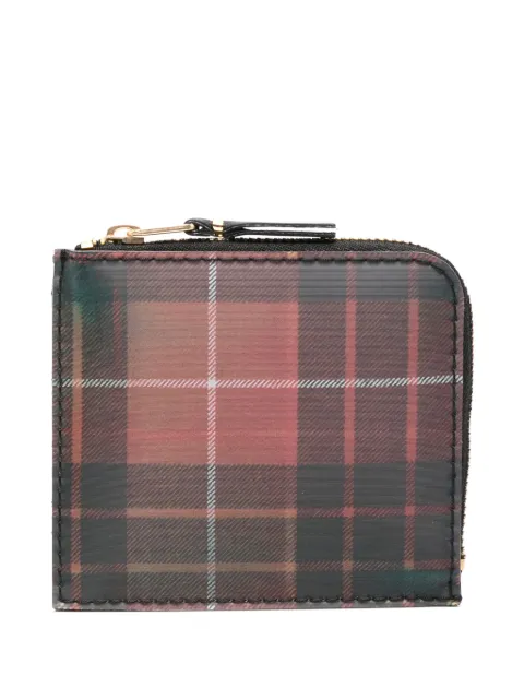 Comme Des Garçons Wallet holographic tartan-pattern wallet