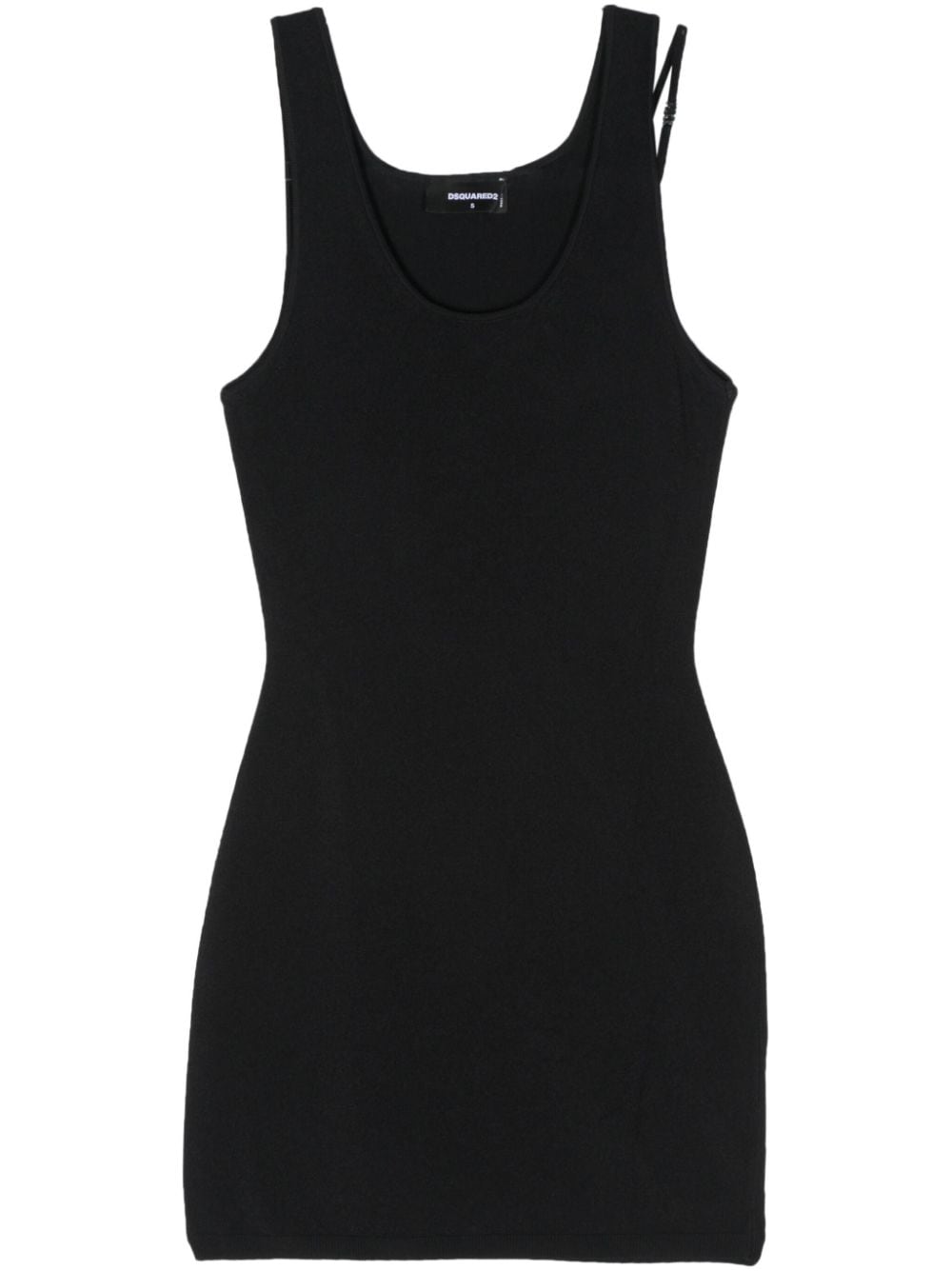 Dsquared2 Mini-jurk met logoplakkaat Zwart