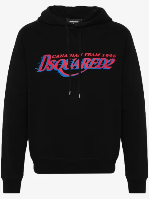 DSQUARED2 logo-print cotton hoodie