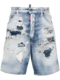 DSQUARED2 Shark Bite washed denim shorts - Blue