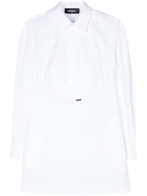 DSQUARED2 logo-plaque cotton shirt dress Women