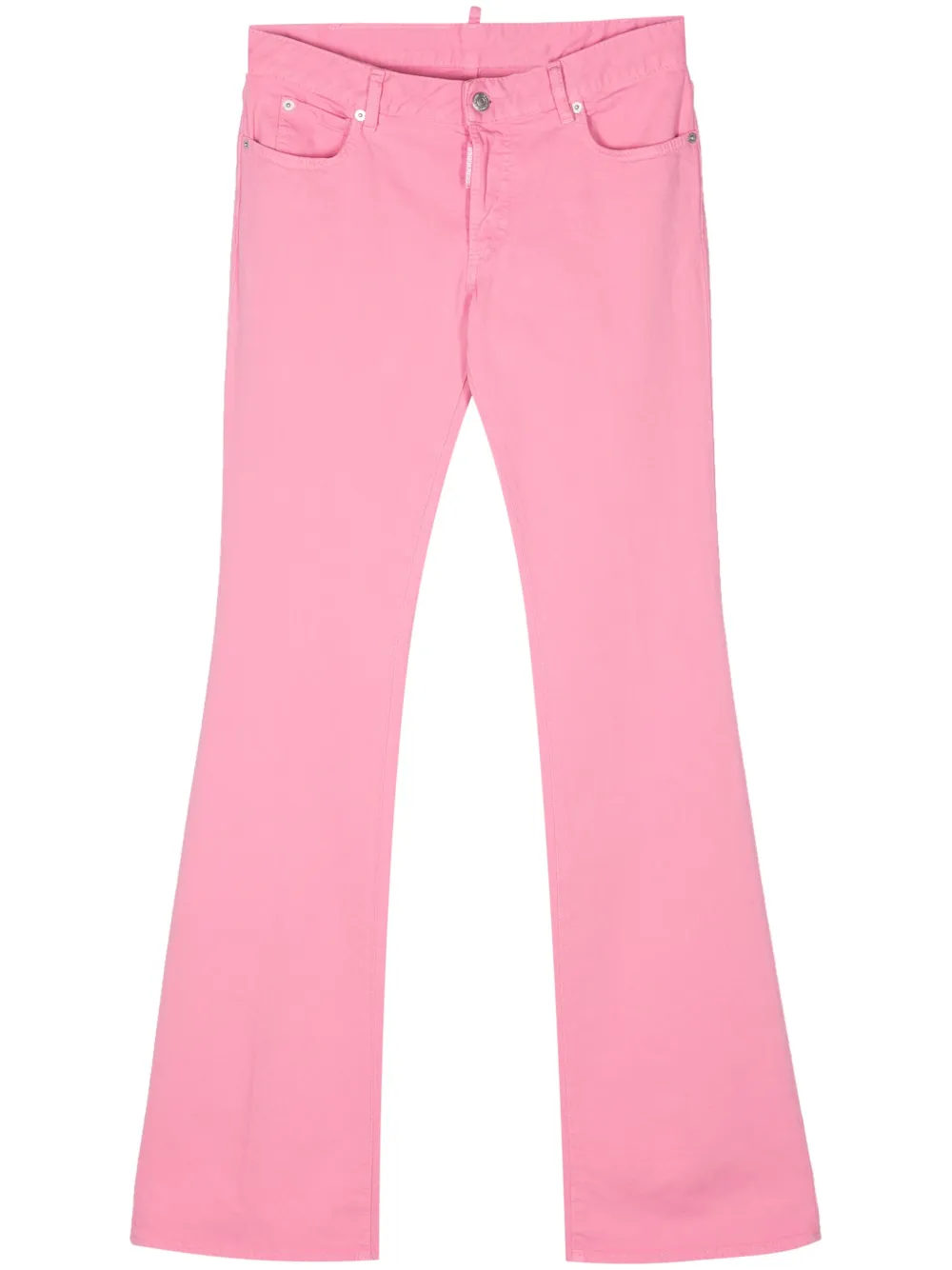 Dsquared2 Denim Mid-rise Flared Jeans In Pink