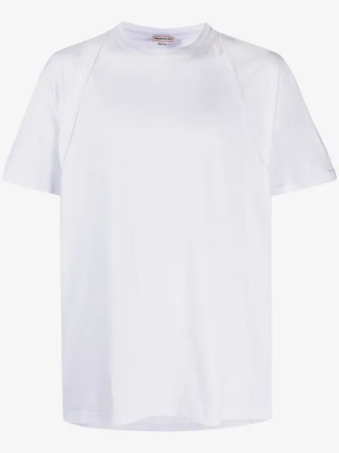 Alexander McQueen asymmetric panelled T-shirt