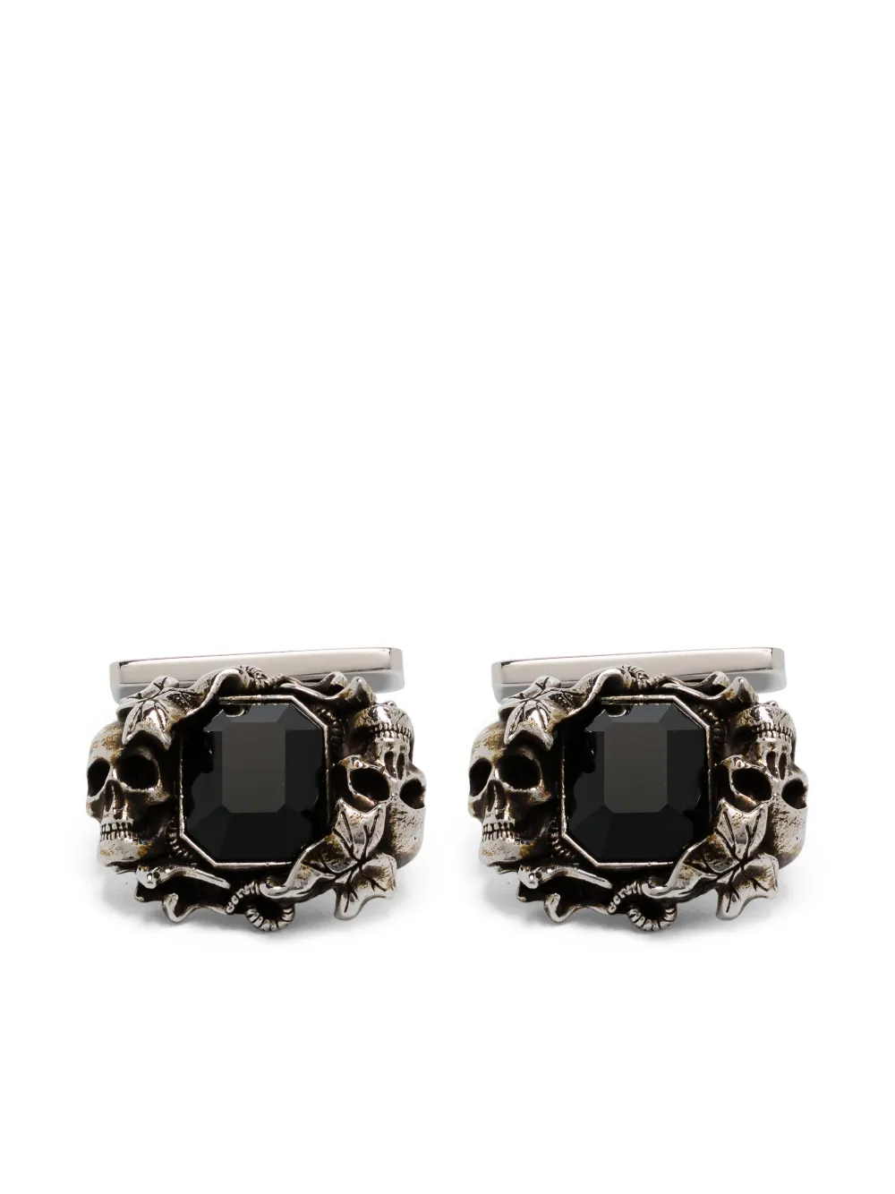 ALEXANDER MCQUEEN IVY SKULL CUFFLINKS