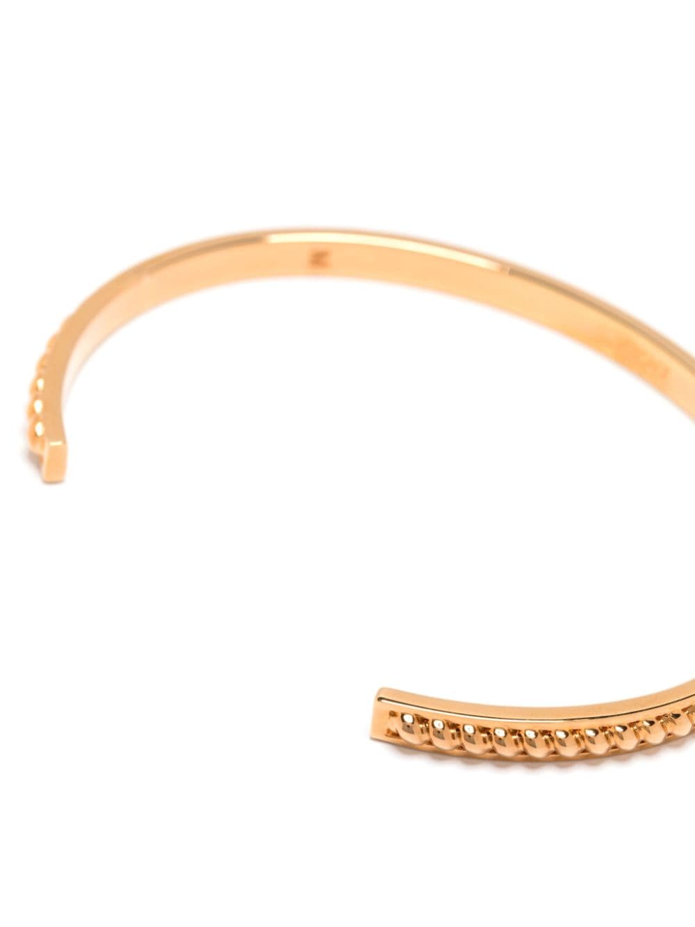 Shop Versace Logo-engraved Embossed-detail Bracelet In Gold