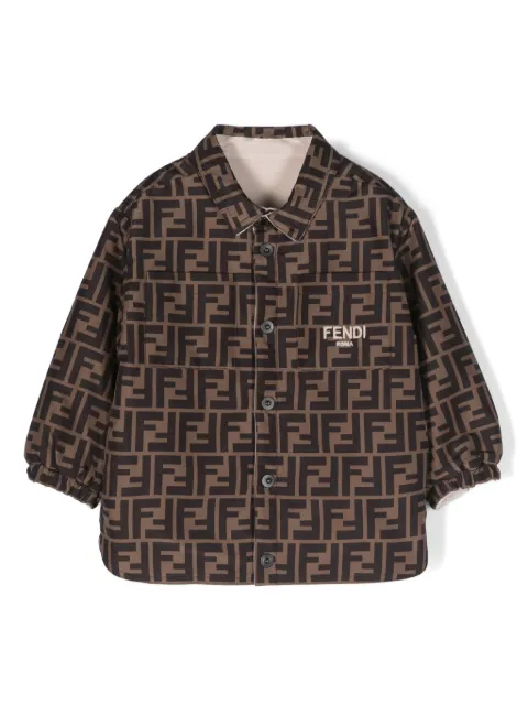 Fendi Kids Jaqueta matelassê com logo