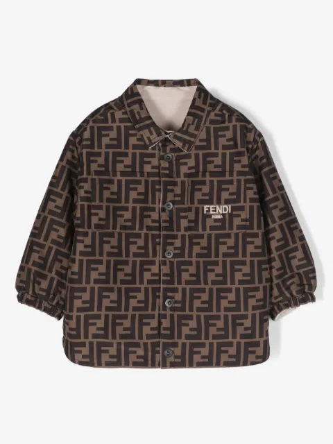 Fendi Kids doudoune à logo imprimé