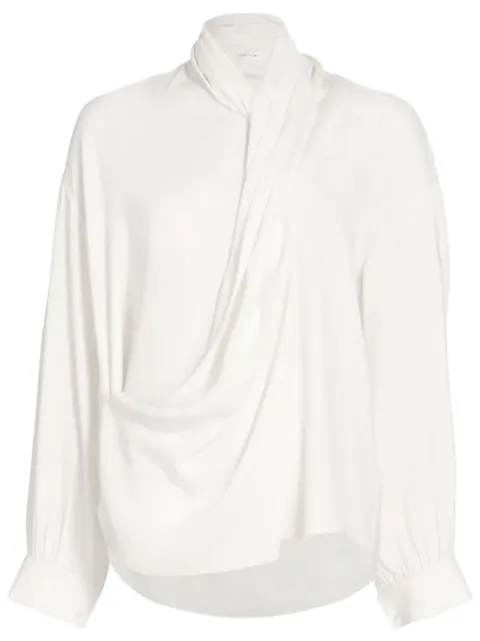 The Row Darnelle draped silk blouse