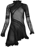 Roberta Einer Ali crochet-knit minidress - Black