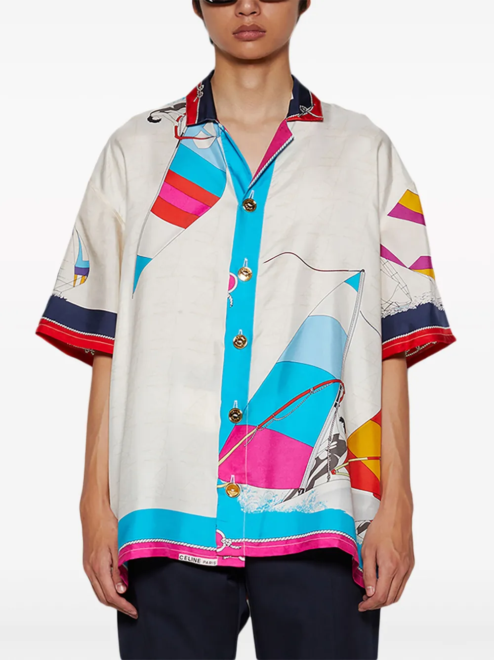J. Logan Home Odilon Silk Short-sleeved Shirt In White