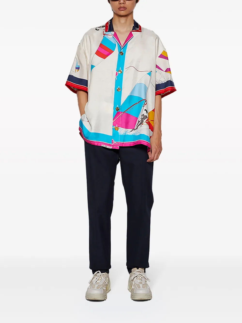 J. Logan Home Odilon zijden overhemd met korte mouwen - Wit