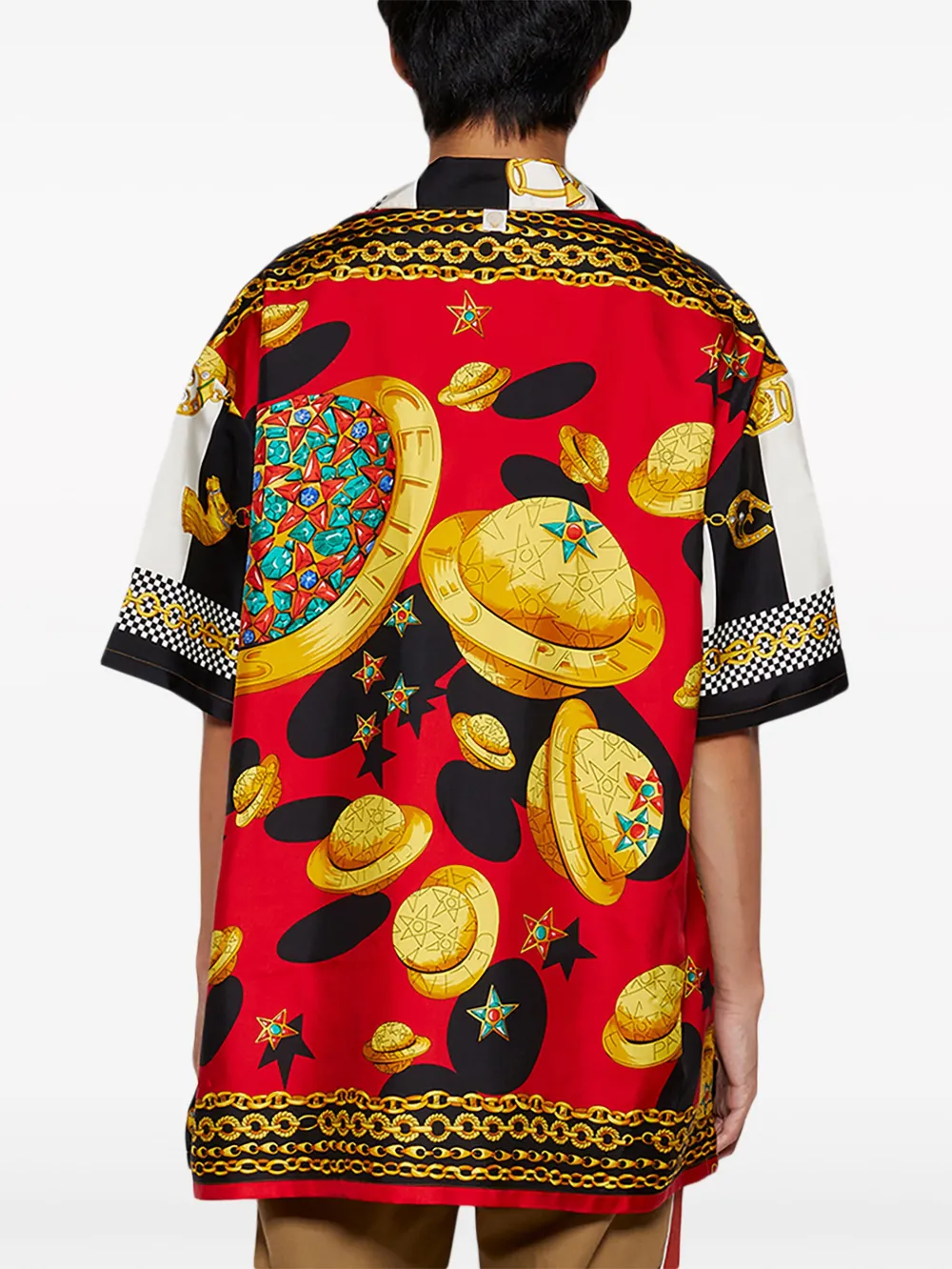 J. Logan Home Searle Mix-print Silk Shirt In Multi